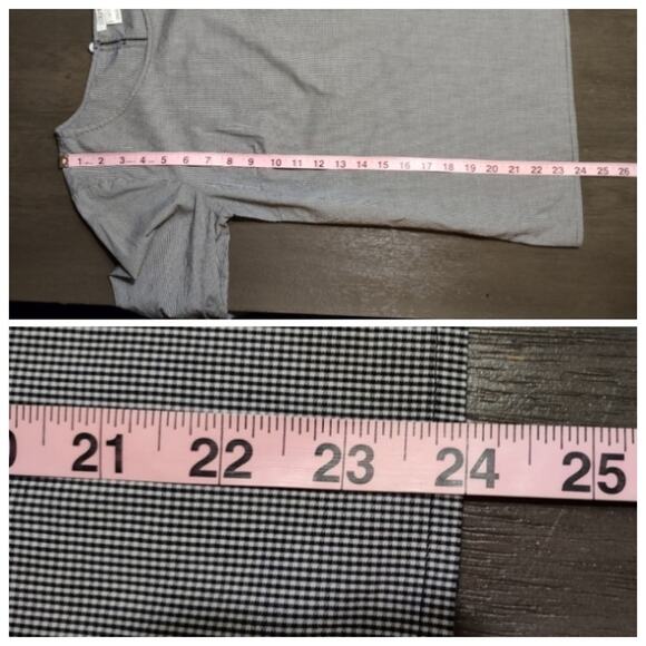 J. Crew Factory Micro Gingham Plaid Bow Sleeve Top Size XS - Picture 7 of 13